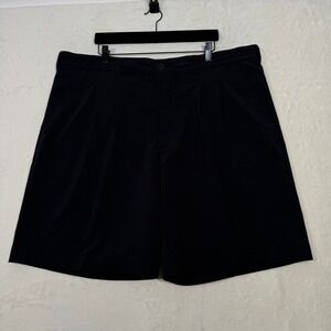 Reebok Golf Shorts Mens 46 Black Pleated Performance Stretch Activewear Relaxed